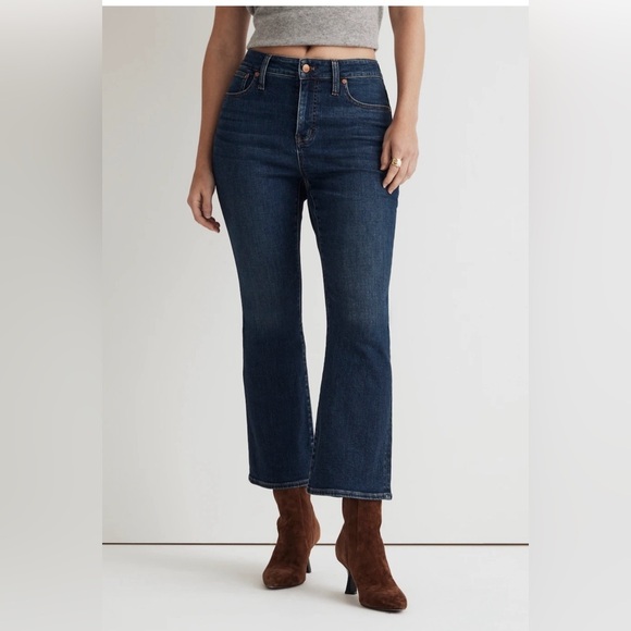Madewell Jeans Women's 23 Curvy Cali Demi Boot Cut Blue Whiskers Stretch Denim - Picture 10 of 10